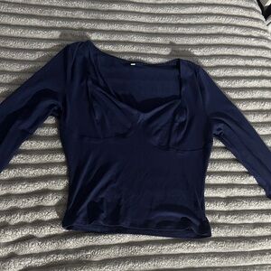SHEIN Navy Long Sleeve Top
